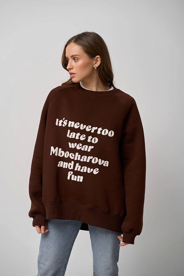 Brown sweatshirt with print SV01/4 № 1
