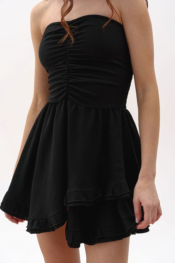 Dress with bare shoulders black shol01/05 № 2