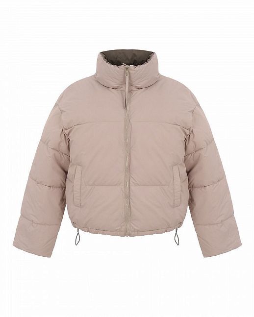 Short two-sided down jacket grey