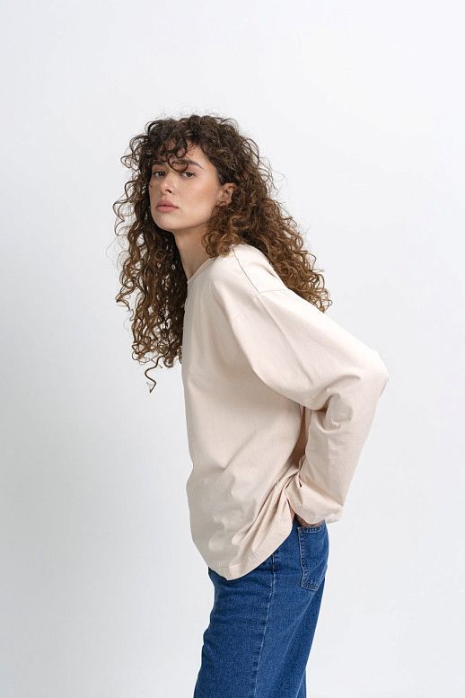 Beige longsleeve oversize - №2