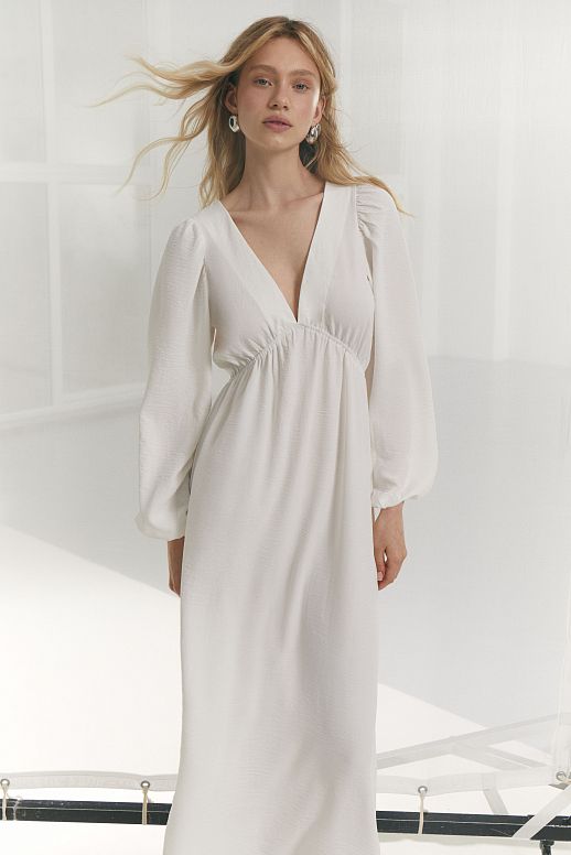 Open back maxi dress in ivory colour - №2