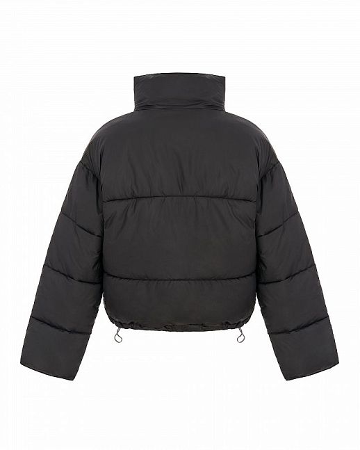 Short two-sided down jacket black - №2