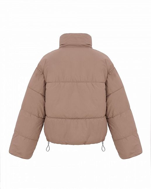 Short two-sided down jacket beige - №2