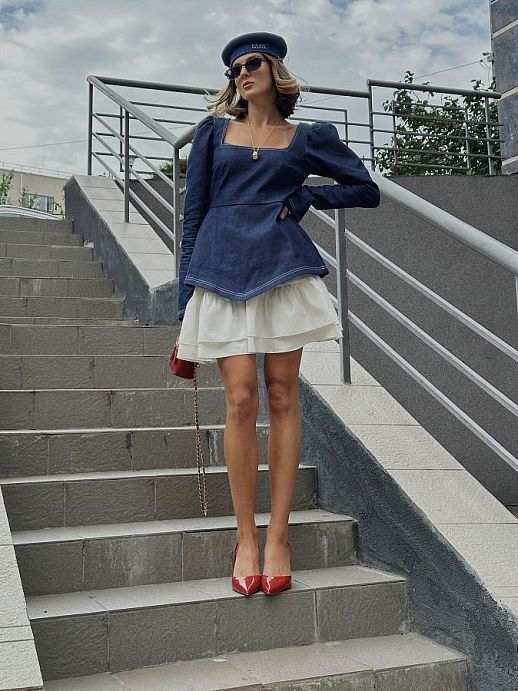 Denim corset dress