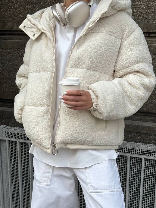 Ivory down jacket Teddy 